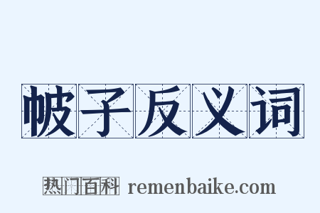 帔子反义词是什么意思的图片